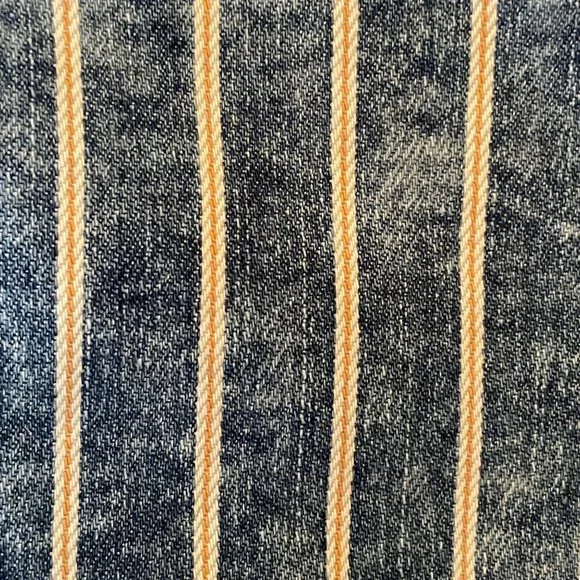 American Eagle Womens Size 2 Striped Denim Shorts Hi Rise Pockets Comfy Stretch - Picture 9 of 12